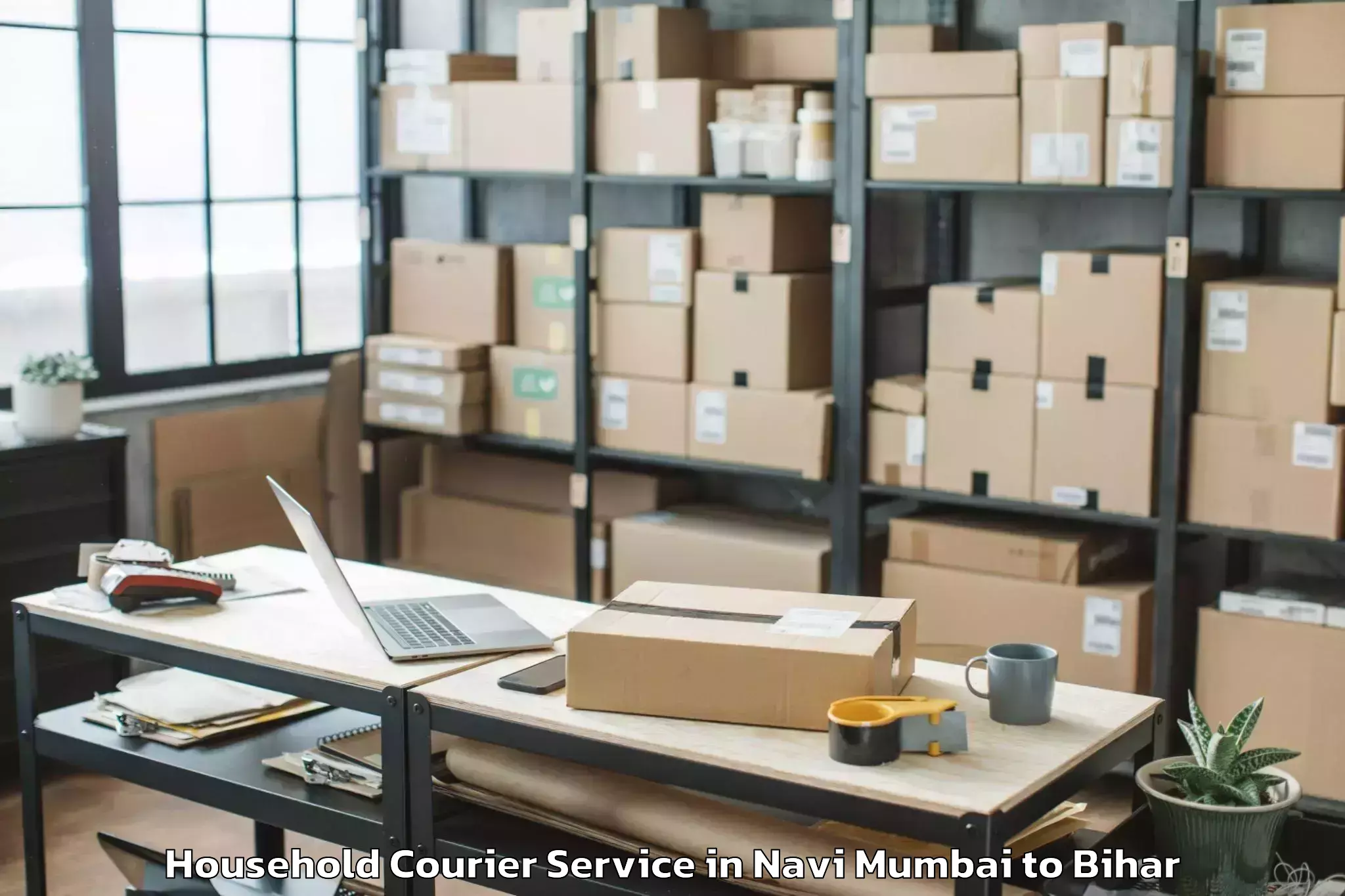 Quality Navi Mumbai to Sonbhadra Banshi Suryapur Household Courier